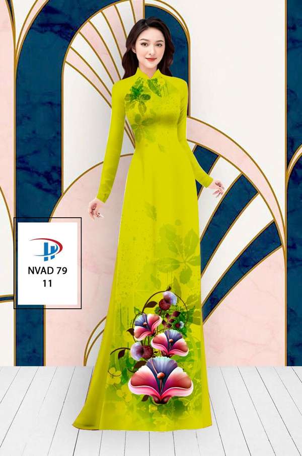 Vải Áo Dài Hoa In 3D AD NVAD79 20